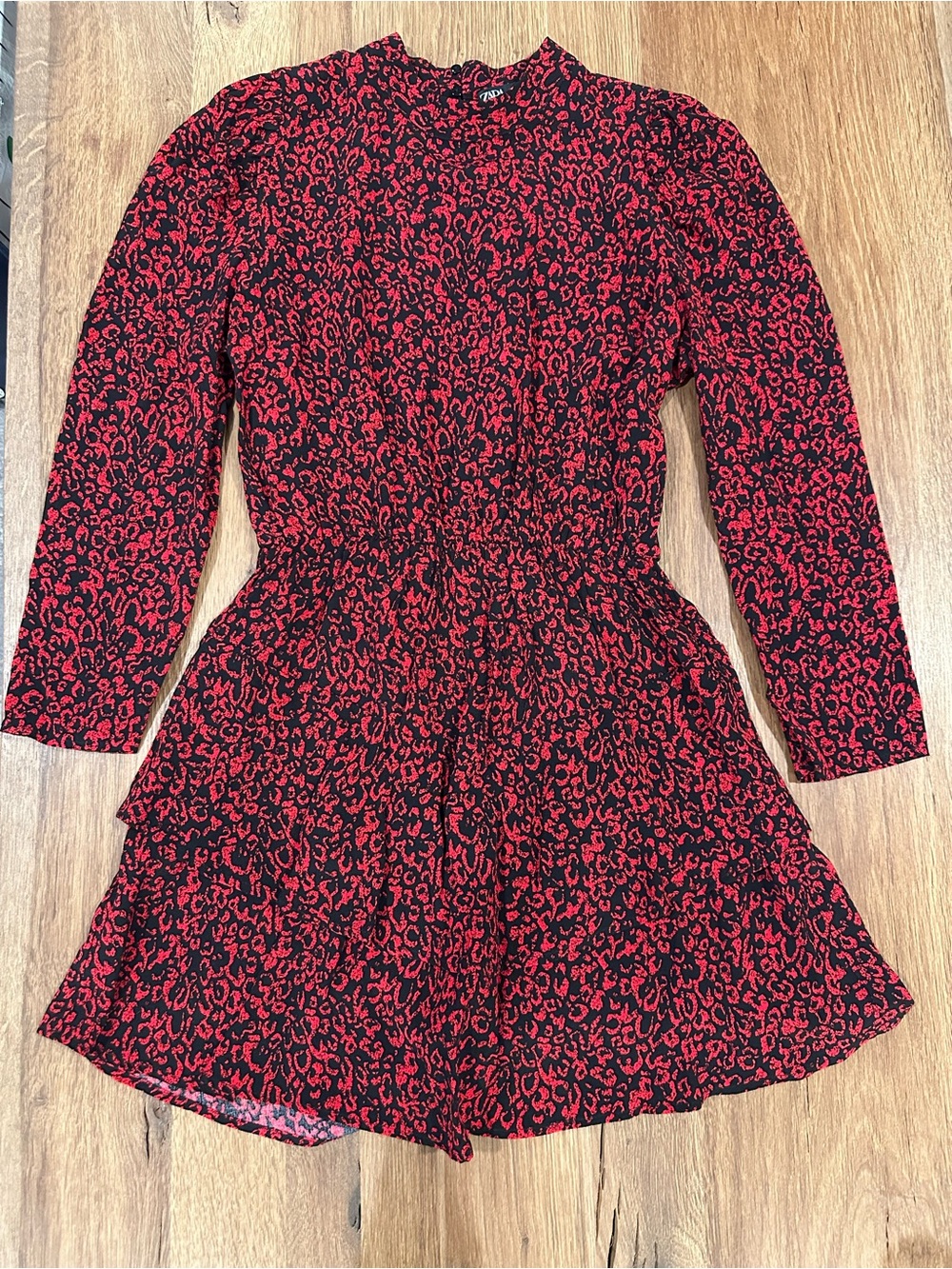 Zara mini dress with animal leopard print